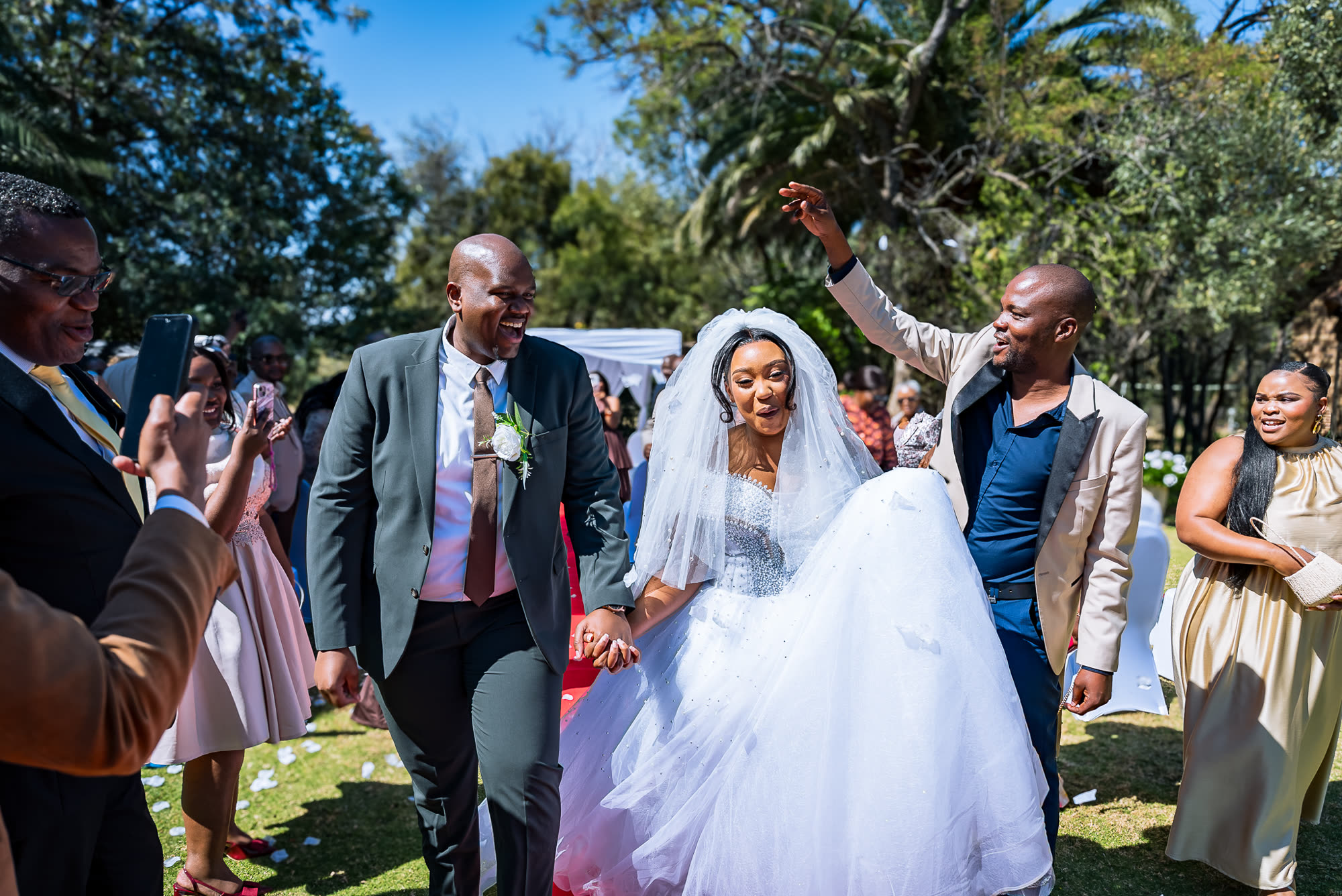 Musa and Chantal at the close of their wedding day