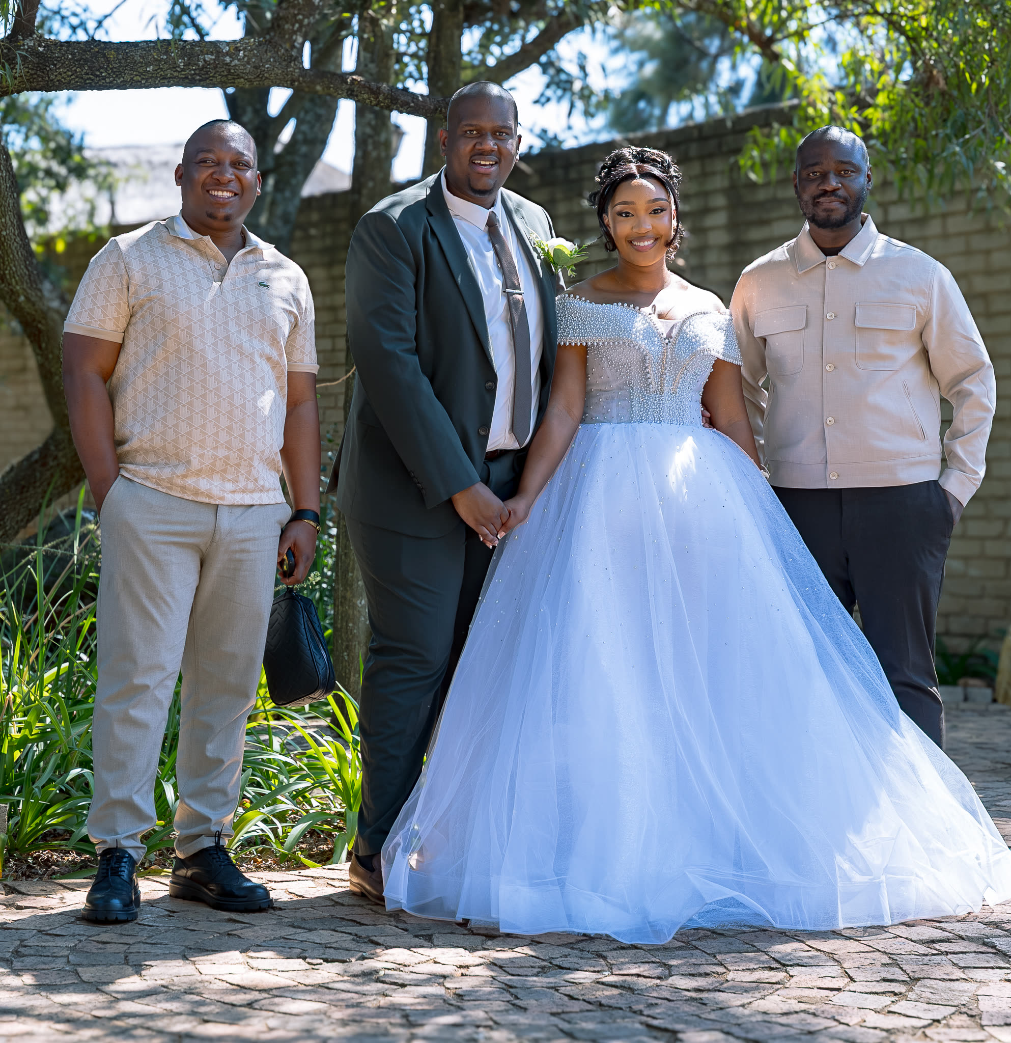 Musa and Chantal on their wedding day