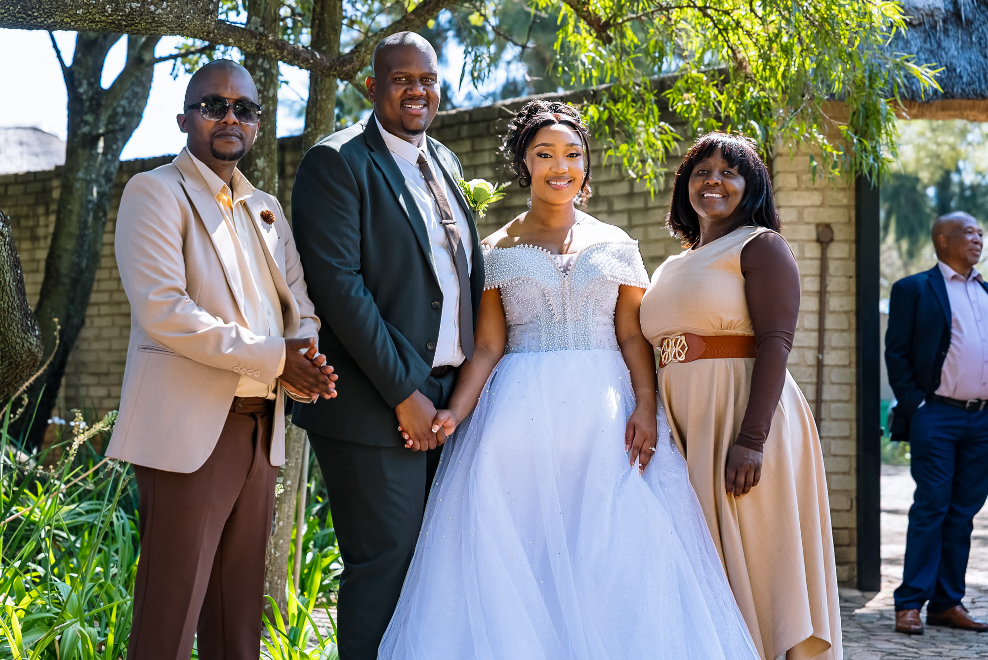 Musa and Chantal on their wedding day