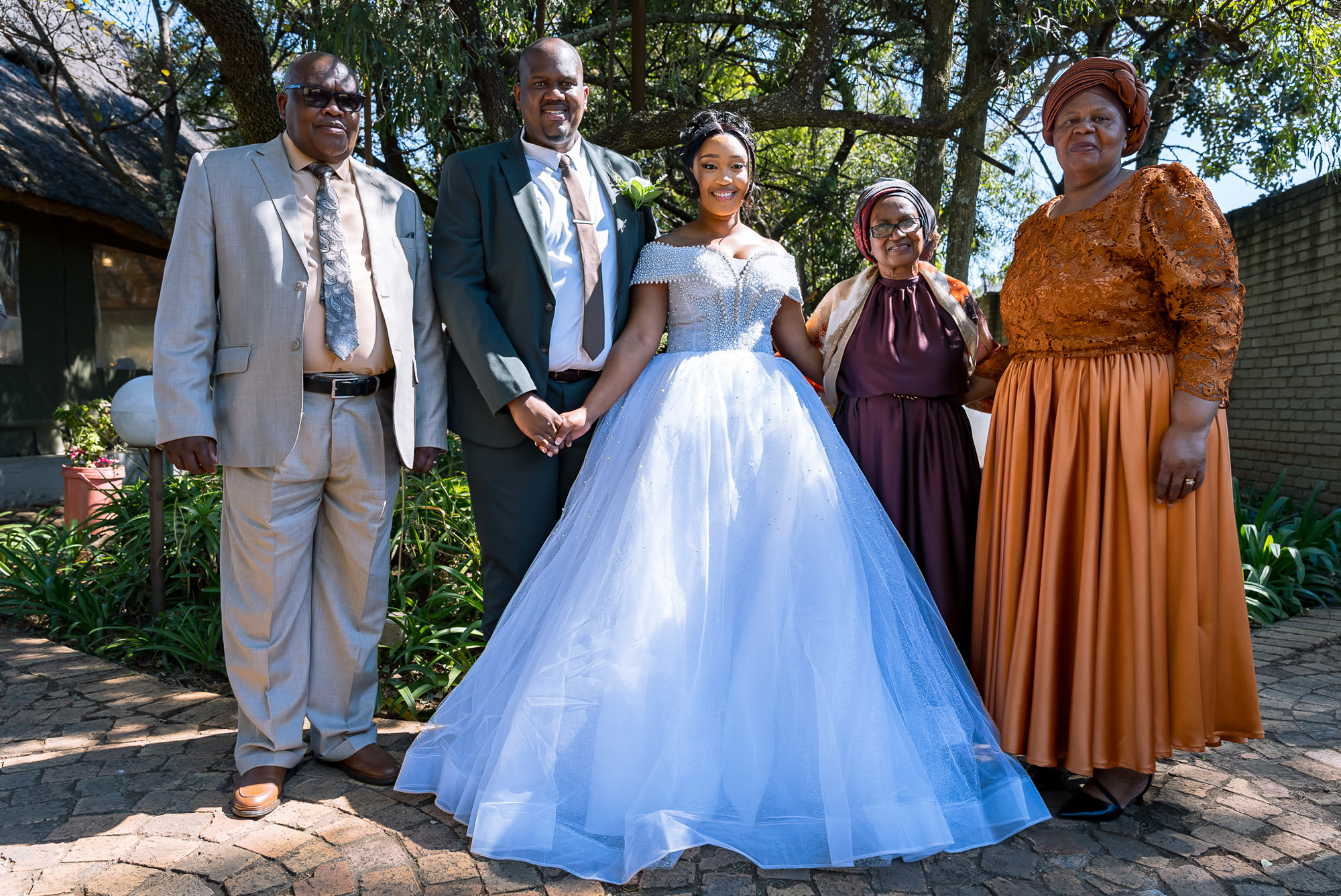 Musa and Chantal celebrating their wedding